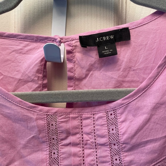 J. Crew Pintuck Cotton Blouse with Puff Sleeves - Picture 3 of 5